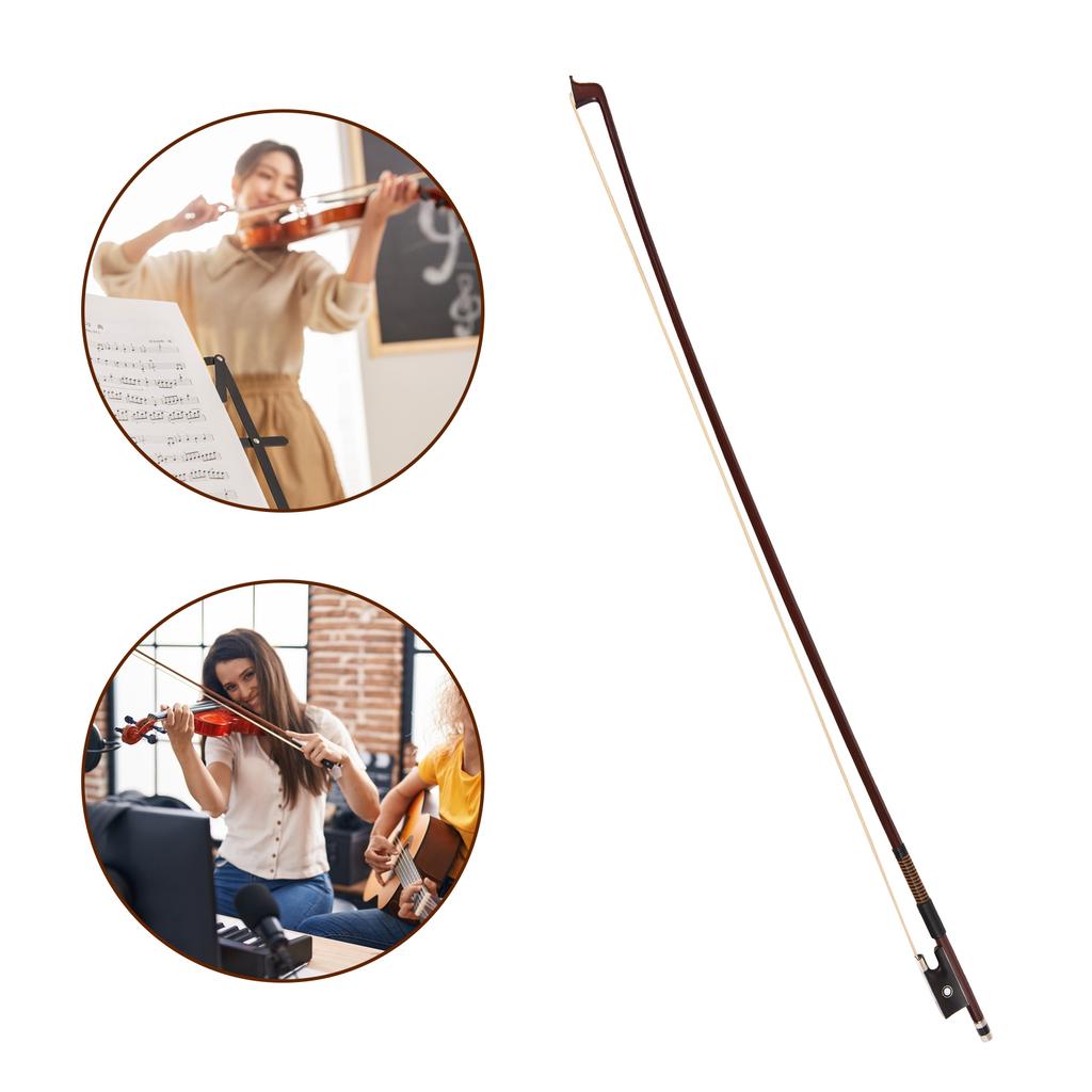 Arcușuri Vioară Mărime Completă 4 4 Lemn Brazilian Arcuș Vioară Păr Coadă de Cal Înfășurat Manual Ușor Instrument cu Coarde