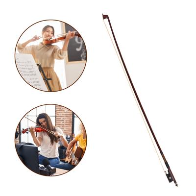 Violin Bows Full Size 4 4 Brazilian Wood Violin Bow Pole Horsetail Hair Hand Wound Lightweight String Instrument