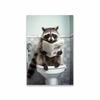 Lustige Nette Tierkunst Poster Tier Hund Katze Wandkunst Drucke Lustige Badezimmer Wanddekoration Leinwandbild Moderne Toiletten Dekoration