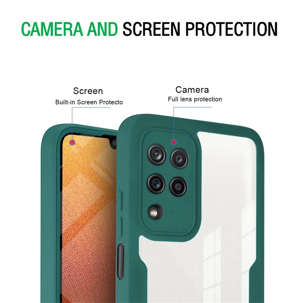 360 Clear Case for Samsung Galaxy S21 S22 S23 Plus S25 S24 Ultra A56 A36 A26 A16 A06 A55 A36 AA54 Screen Full Protection Cover