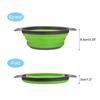 Uxcell Folding Colander, Silicone Round, Folding Strainer with Handle, Space-Saving, Green, 20cm Diameter, for Pasta, Vegetables, and Fruits