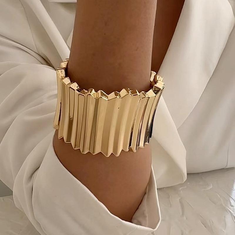 Jewelry Exaggerated Irregular Alloy Bracelet Personalized Spring Open Bracelet Women's Wide Face Jewelry
