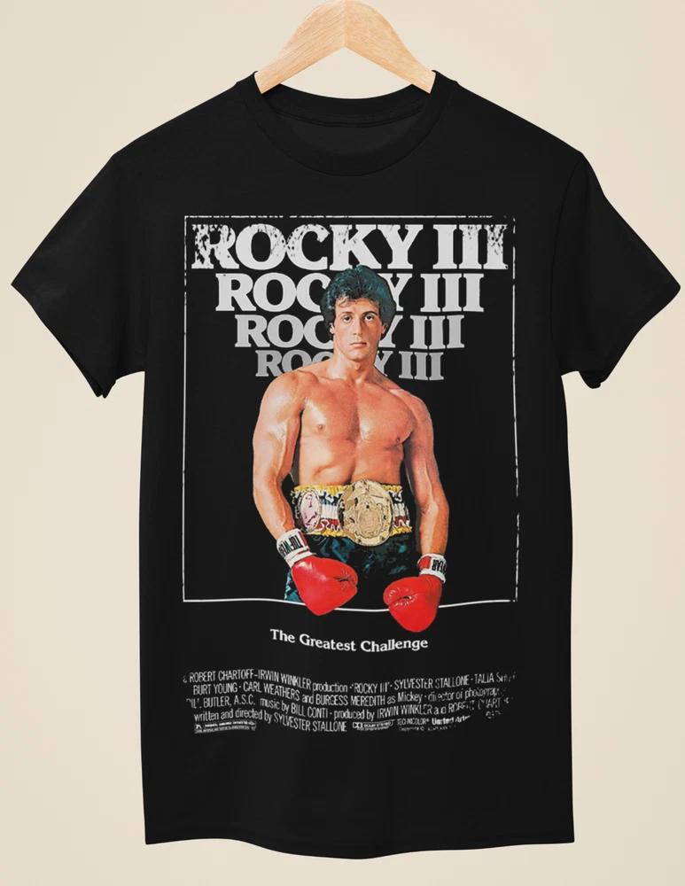 Rocky Iii Movie Poster Inspired Unisex Black TShirt S