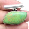 Green Turquoise Gemstone Handmade Women's Unisex Silver Jewelry Pendant 1