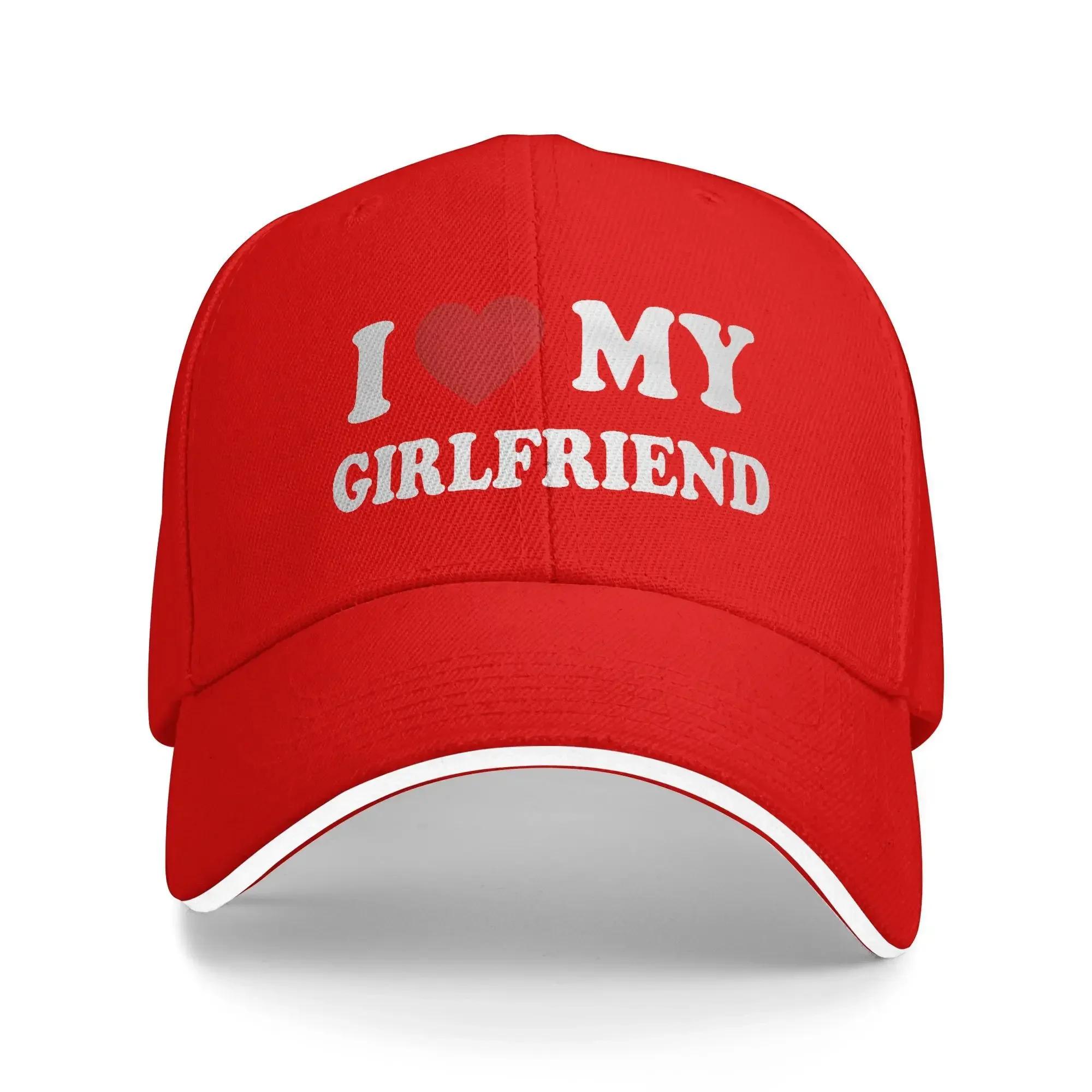 I Love My Girlfriend Baseball Cap  Vintage Trucker Hat Summer FeUnisex Unisex Hiking Fishing Baseball Caps One Size