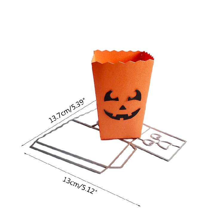 Halloween Popcorn Box Cutting Dies DIY Stamps Crafts Scrapbooking Photo Album