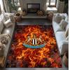Tappeto in Velluto di Cristallo con Stampa di Calcio del Newcastle United, Comodo Assorbente d'Acqua Antiscivolo Tappeto per Pavimento Interno