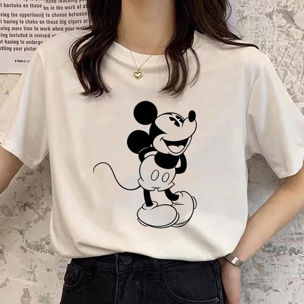 Retro Cartoon Womens Tshirt Mickey Mouse Harajuku Cotton Tshirt Fashion Womens Shirt Summer Top Short Sleeve Shirt
