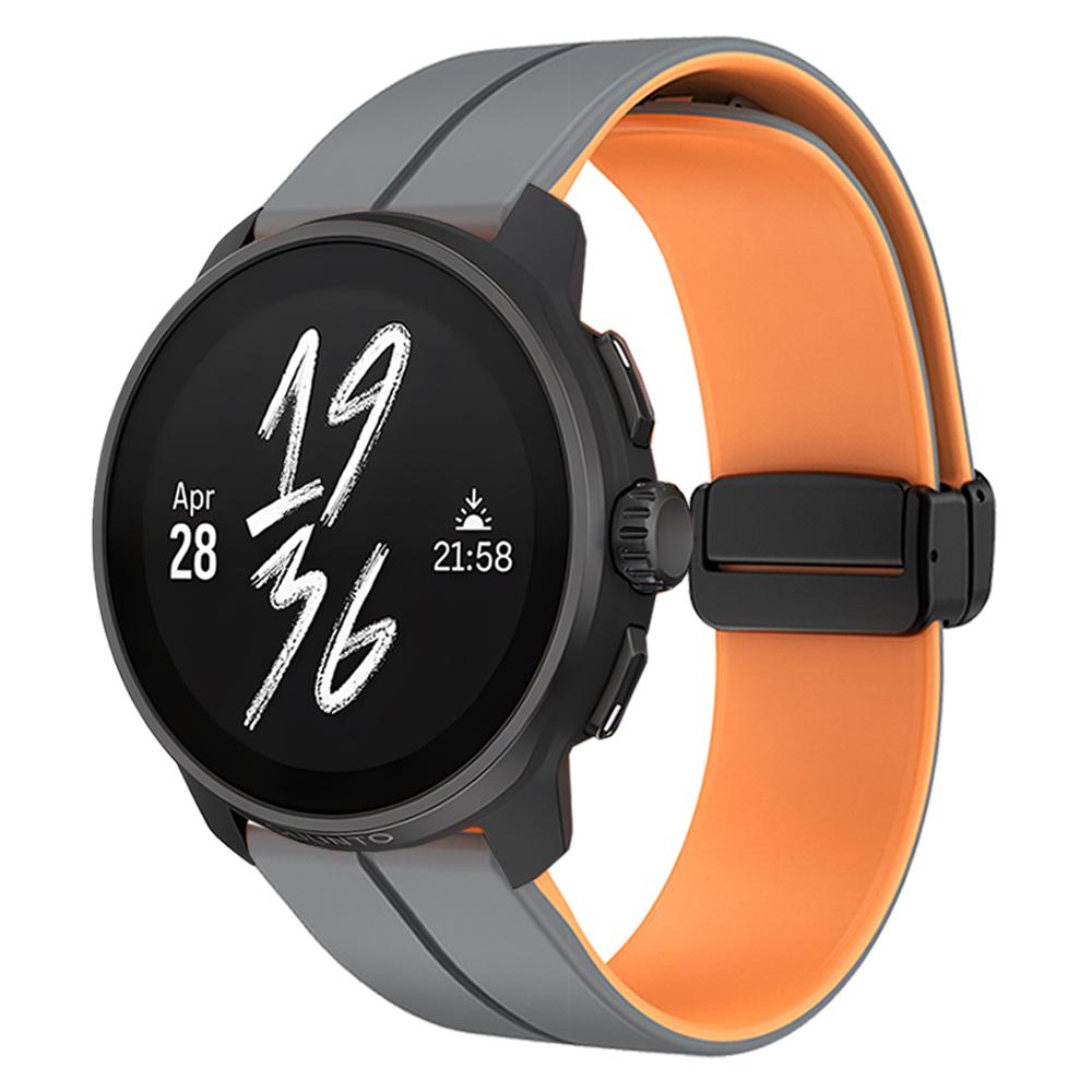 22mm Magnetic Buckle Soft Silicone Strap For Suunto RACE S / Ocean / Vertical Replacement Band For Suunto 5 9 Peak Pro Watchband