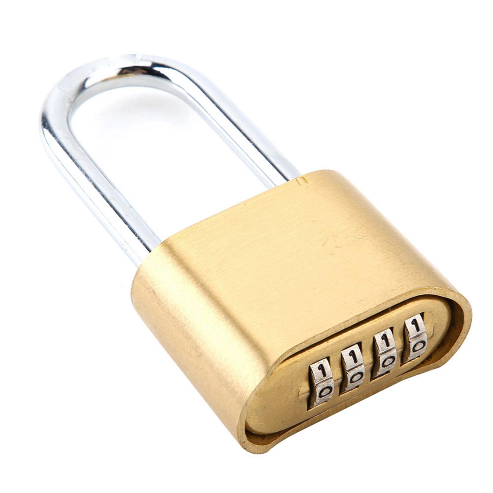 

Outdoor Lock 4 Digit Combination Code Long lock Padlock Waterproof Brass