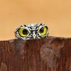 Fashion Vintage Cute Eyes Owl Ring For Men Women Open Rings Silver Color