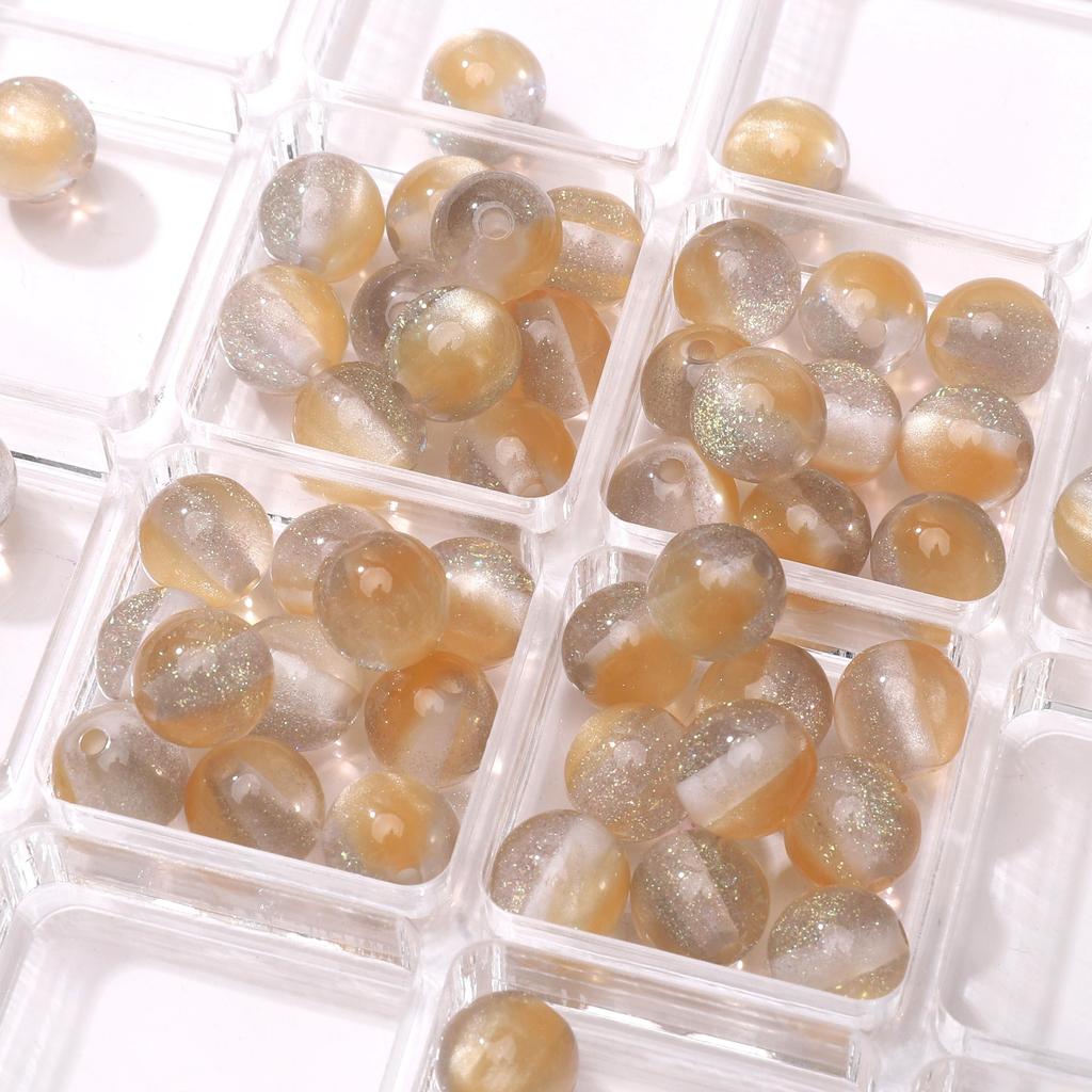 Resin Gentle Round Beads for DIY Necklace Bracelet Earring Craft 10 Pcs