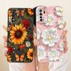 For Huawei Nova 7 SE Case P40 Lite 5G Cover CDY-NX9B CDL-AN50 Shockproof Silicone Fashion Flower Soft Shell For Honor 30S Bumper