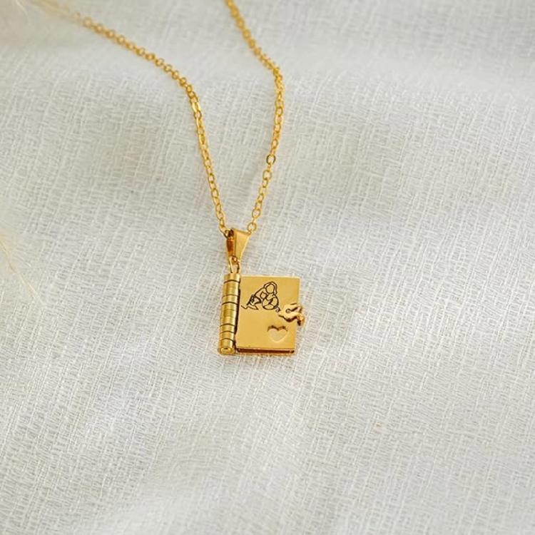 Buch Inspiriertes Graviertes Halsband Für Enkelinnen Nachdenkliches Geschenk Von Oma Titanstahl Halskette