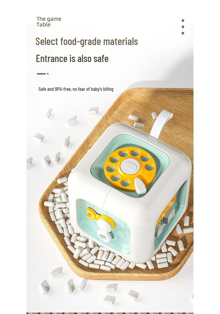 Multifunctional Montessori Six-Sided Educational Baby Activity Cube Toy