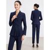 Women's Gray Suit Set: Autumn Professional Receptionist & Salon Workwear