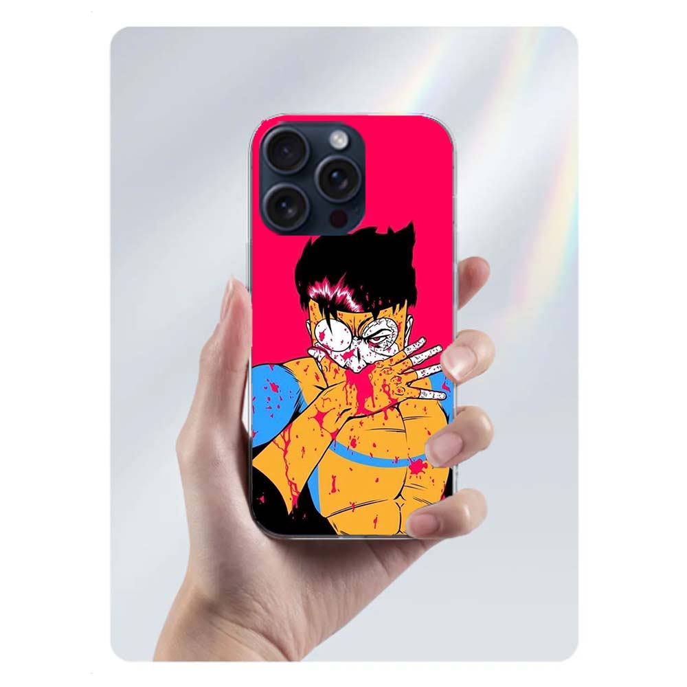 Cartoon Invincible Clear Phone Case For Iphone 17 Air 16 Pro Max 15 Pro 14 Plus 17E 16E 11 13 12 Mini Cover Cases Fundas Cell TP