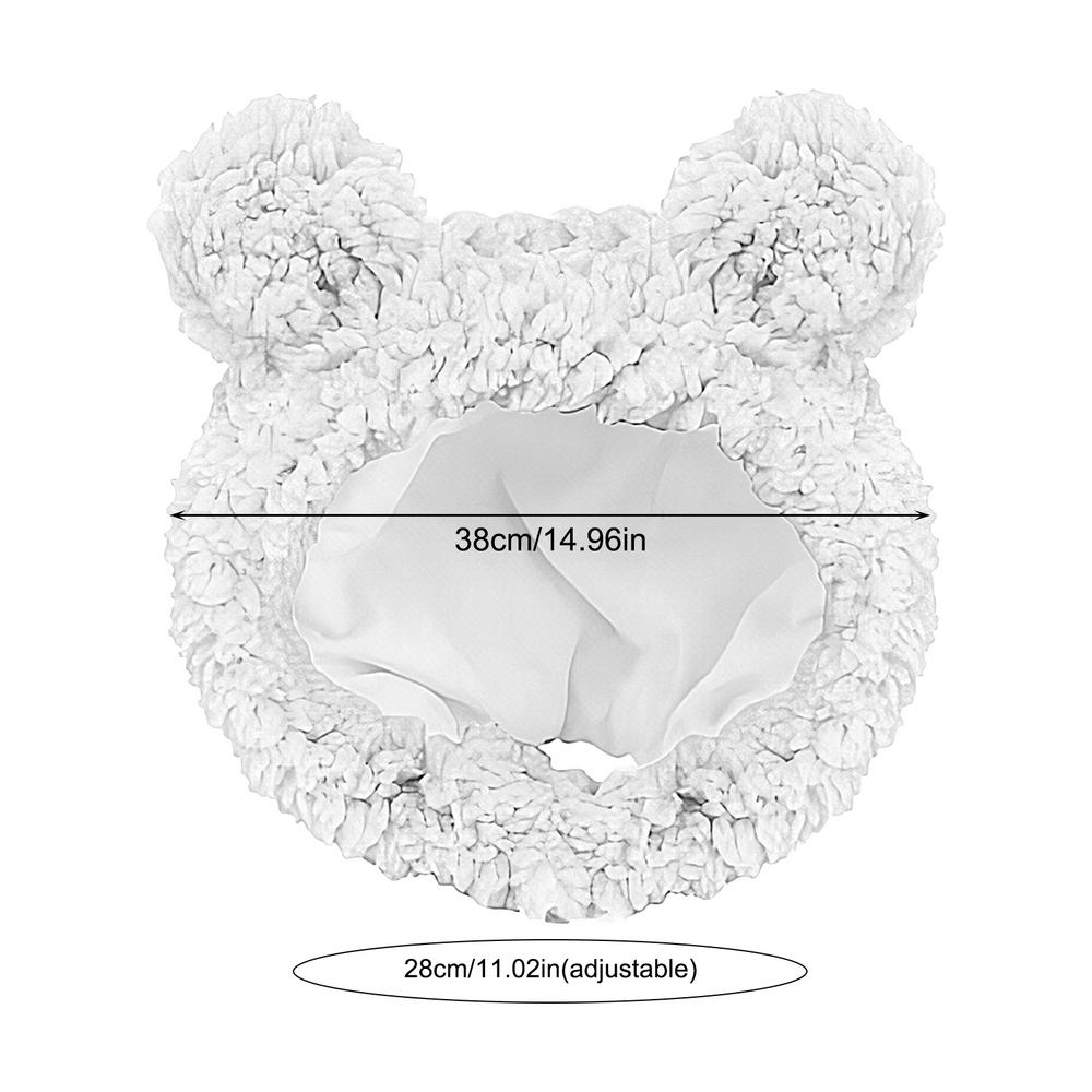 

Шапка Медведь для Собаки Регулируемая Мягкая Маленькая Шапка Медведь Головной Убор для Кошки Головной Убор для Собаки Головной Убор для Питомца Милая Плюшевая Шапка для Питомца Уютная Теплая для Питомца белый