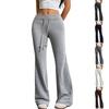 Women's Flared Casual Drawstring Elastic Waist Pants Comfortable Flared Yoga Loose Trousers