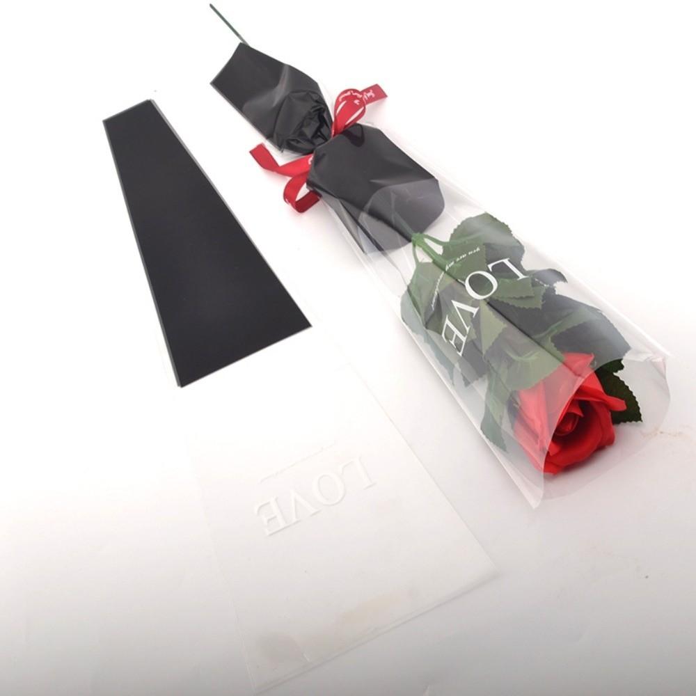 50Pcs Single Flower Flower Wrapping Bag Love Single Rose Sleeves New Bouquet Wrapper  Party Supplies