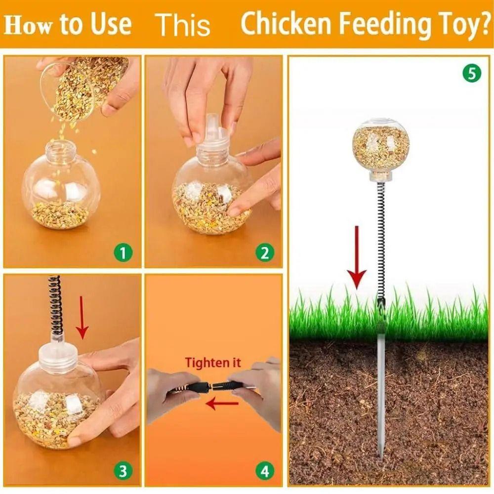 2Pcs Bite Resistant Chicken Swing Feeder Creative Poultry Treat Dispenser  Hens Feeding Supplies