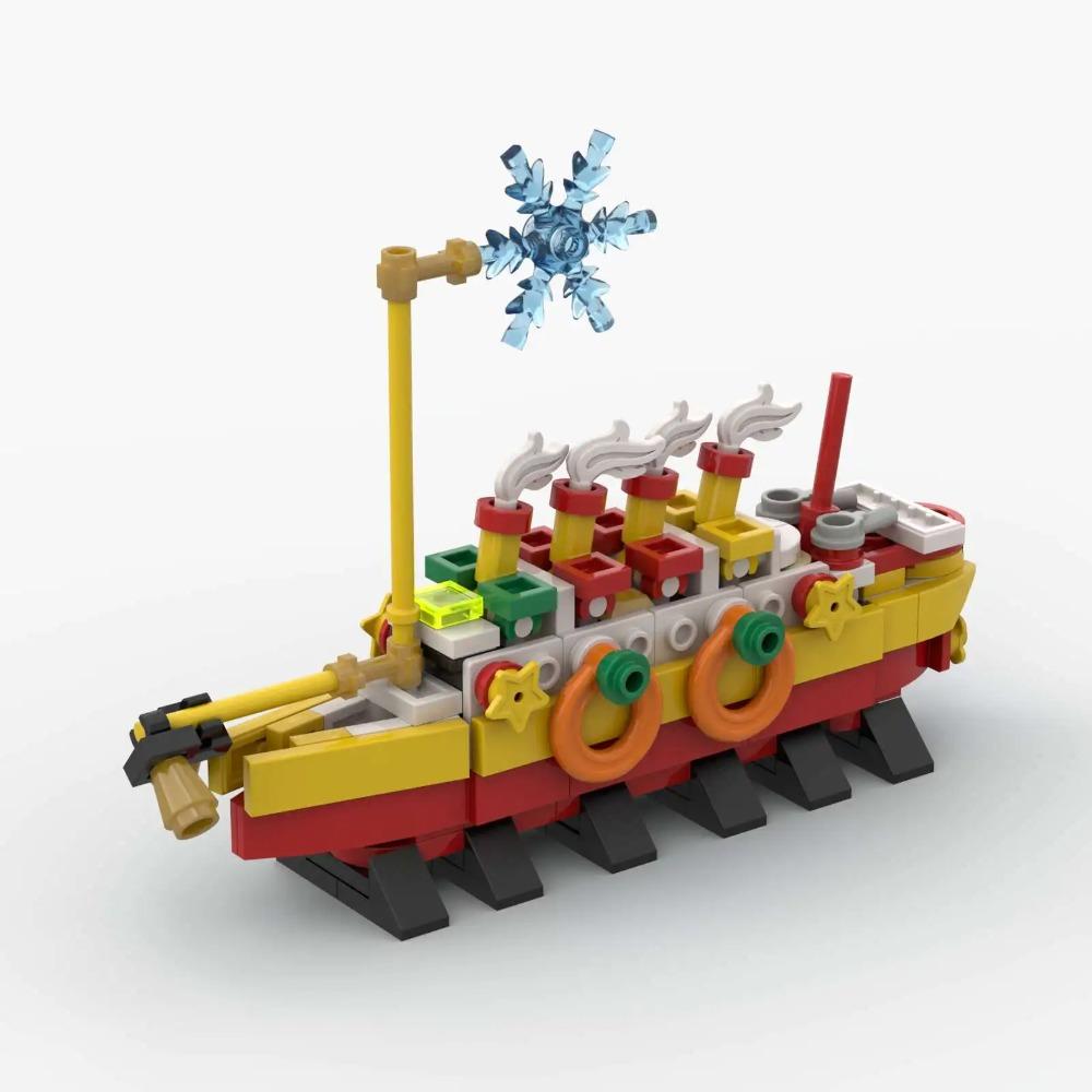 MOC Small Building Block Models, Christmas Themed Ornaments, Christmas Gifts, Sleds, Snowmen, Reindeer, Christmas Trees