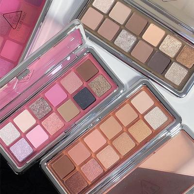 12 Farben Lasting Shine Shine Lidschatten Beauty Lidschatten Make-up/Matte Pearl Mehrfarbig Wasserdicht Schweißfest Lo-Fi und mehrfarbiger Lidschatten
