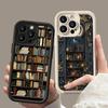 Shockproof Bumper Phone Case For iPhone 16 15 14 13 12 11 Pro Max XS X XR 7 8 Plus Mini SE 2020 2022 Bookshelf Print