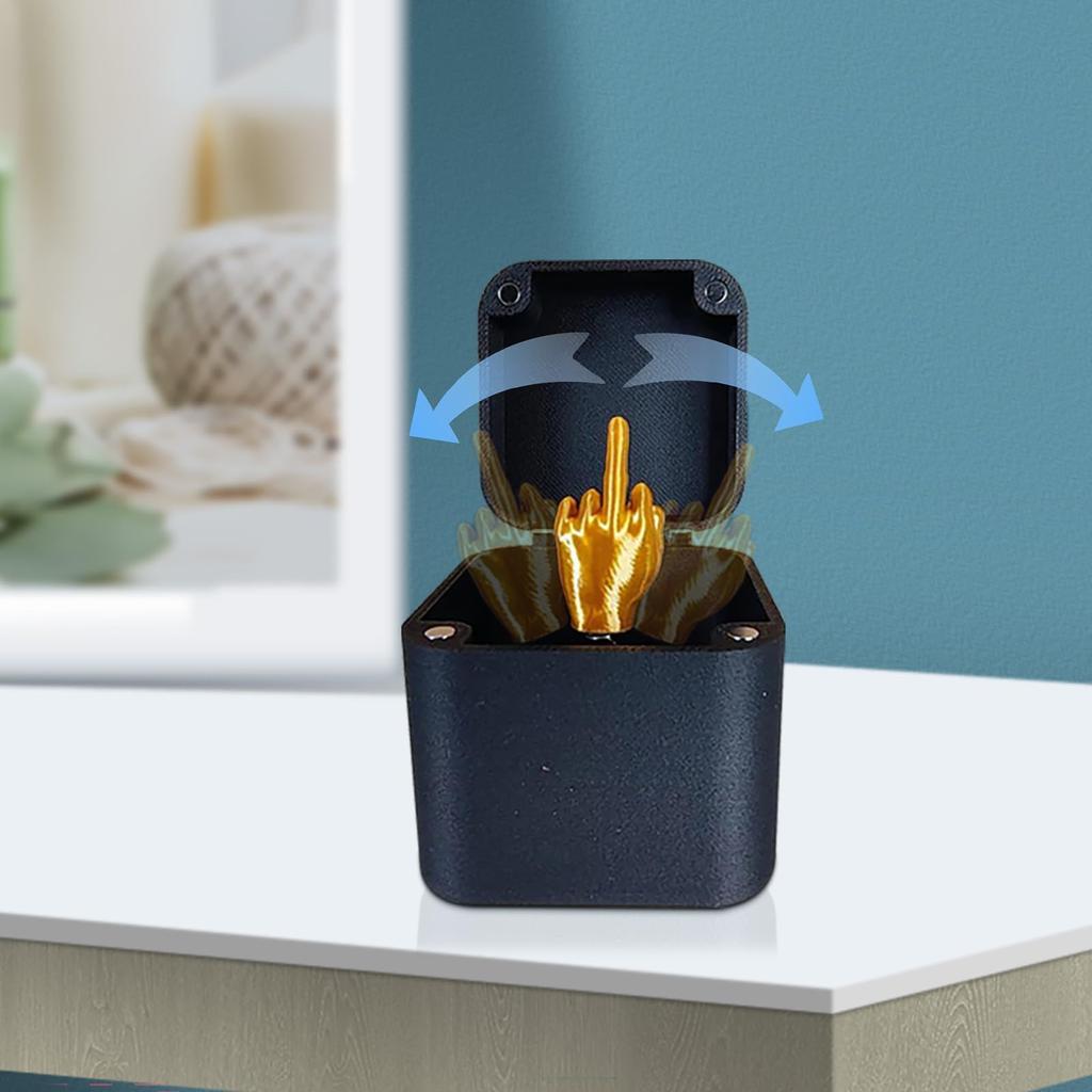 1PC Cadou de farsă interesant de Crăciun Degetul mijlociu în cutie Cutie de Crăciun Cadouri creative amuzante Decor pentru birou Decorarea casei