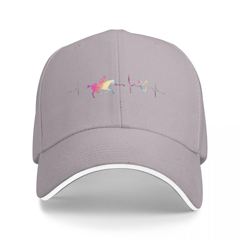 Horses Heartbeat Graphic Equine Baseball Caps Snapback Baseball Hats Breathable Casual Casquette Outdoor Unisex