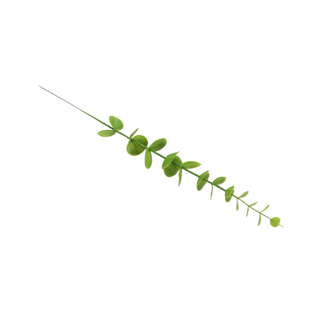 Eucalyptus Stem Decor 24 Leaves Plastic Iron Wire Artificial Fake Faux Eucalyptus Stem for Home