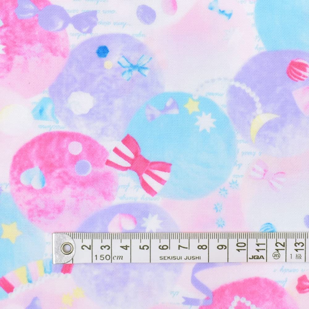 COLORFUL TEXTILE MARKET Fluffy and Cute Candy Pop Oxford 110cm X D0093730 Fabric, Fabric, 300cm,