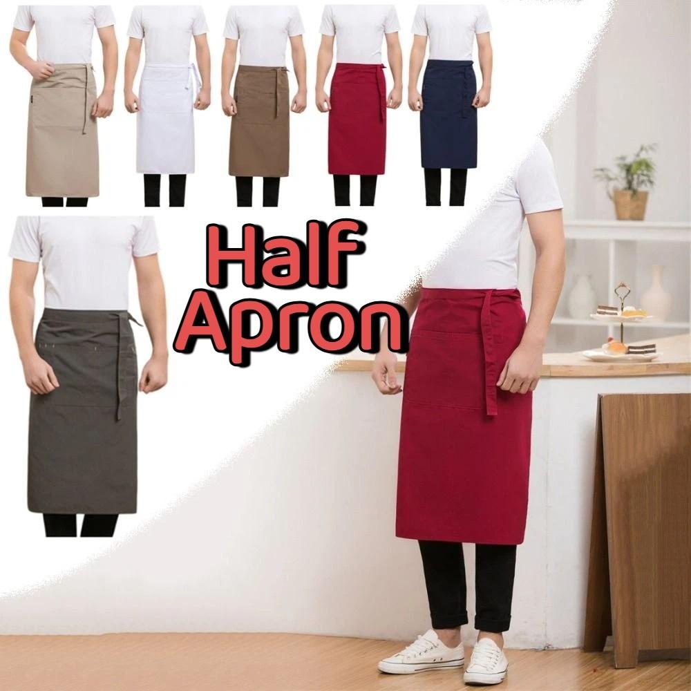 Antifouling Waiter Waist Apron Adjustable Chef Uniform Professional Half Apron Cafe