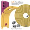 For Motorola Moto G55 5G Case Liquid Silicone Card Holder Back Phone Cover with Lanyard