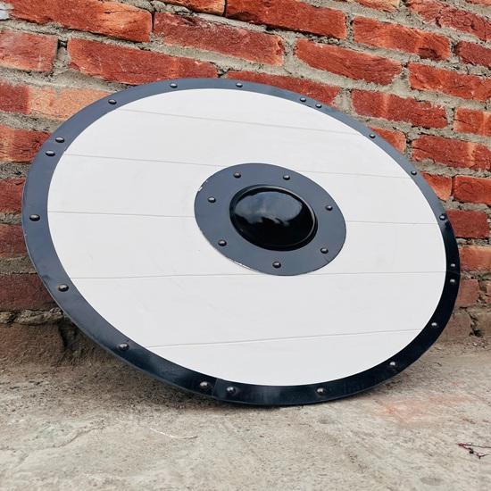 60.96 Cm Medieval Viking Armor Shield Fully Functional Designer White Shield Best Gift