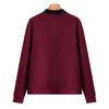 Mom Spring and Autumn Medium Bottom Shirt Long Sleeve Shirt New Medium Elderly Simple Knitted Sweater