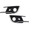 Car Front Bumper Fog Light Cover with Chrome Trim Strip Compatible for Suzuki Ciaz 2015-2017 Car Fog Lamp Grille Bezel(1 Pair)
