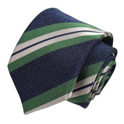 [Michiko London] Marken-Krawatte, Geschenkbox enthalten, Italienischer Stoff, Hergestellt in Japan, Gestreiftes Muster, Seidenbaumwolle, Geschenk, Präsent, HerrenDamen, Unisex,