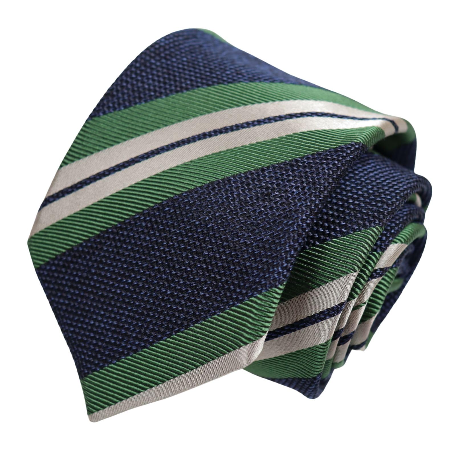 [Michiko London] Фирменный галстук, В комплекте подарочная коробка, Итальянская ткань, Сделано в Японии, Полосатый узор, ШелкХлопок, Подарок, Презент, МужскойЖенский, Унисекс,