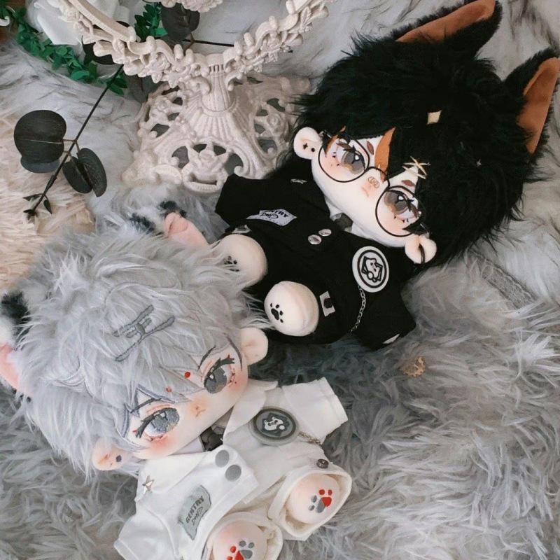 20cm Black Cat Butler Cotton Jacket Hoodie Outfit for Dolls - Free Shipping