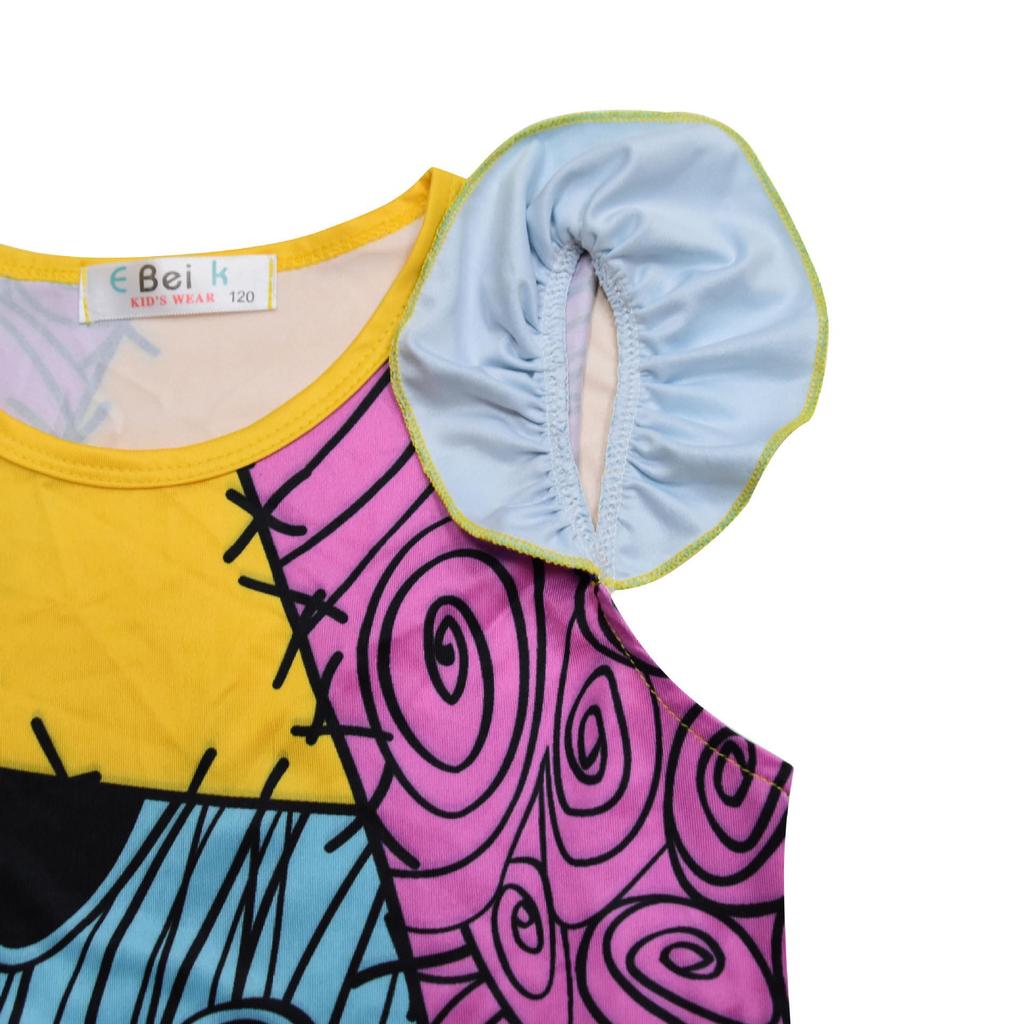 Skladem Sally Šaty - Halloweenský kostým a párty oblečení (Noční můra před Vánoci, Dívčí vystoupení)