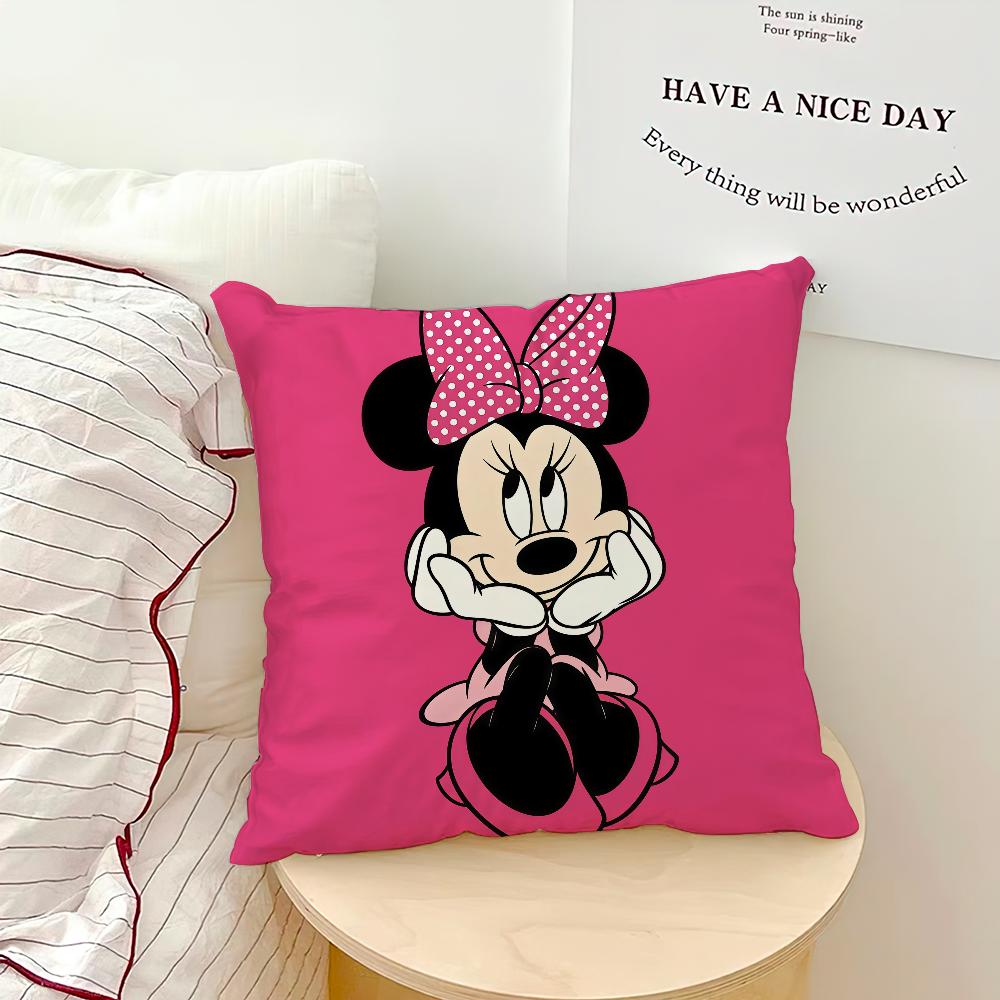 cartoon art pink cute m-Minnie Mouse Comfortable soft Pillow Case for Sofa Living Room Home office Decor Protective Covers