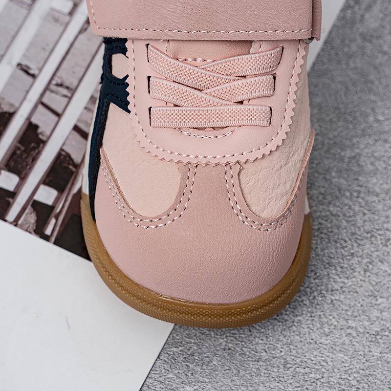 Spring & Autumn Kids' Leather Sneakers: Soft Sole, Anti-Kick, for Boys & Girls