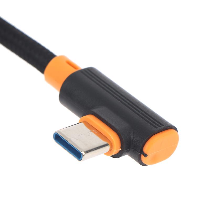 High Power 240W USB to Type C Elbow Fast Charging Data Cable 1PC for Smartphones Gaming and Office Use