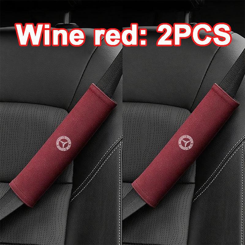 

car accessories seat belt with protective cover,easy to install,for mercedes-benz CLA CES CLS SLK GLK CLK SLS CLG GLE GLC GLB вина червоного кольору