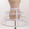 Mädchen 3 Reifen Krinoline Käfig Bustle Unterrock Damen Verstellbare Pannier für Kleid abnehmbare Schleppe Hochzeitsrock Krinoline BAUMWOLLE