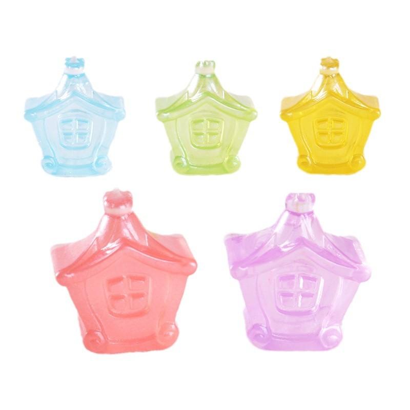 Micro-landscape Small Ornaments Luminous HouseCarriageGarden DecorationResin Mini Accessories