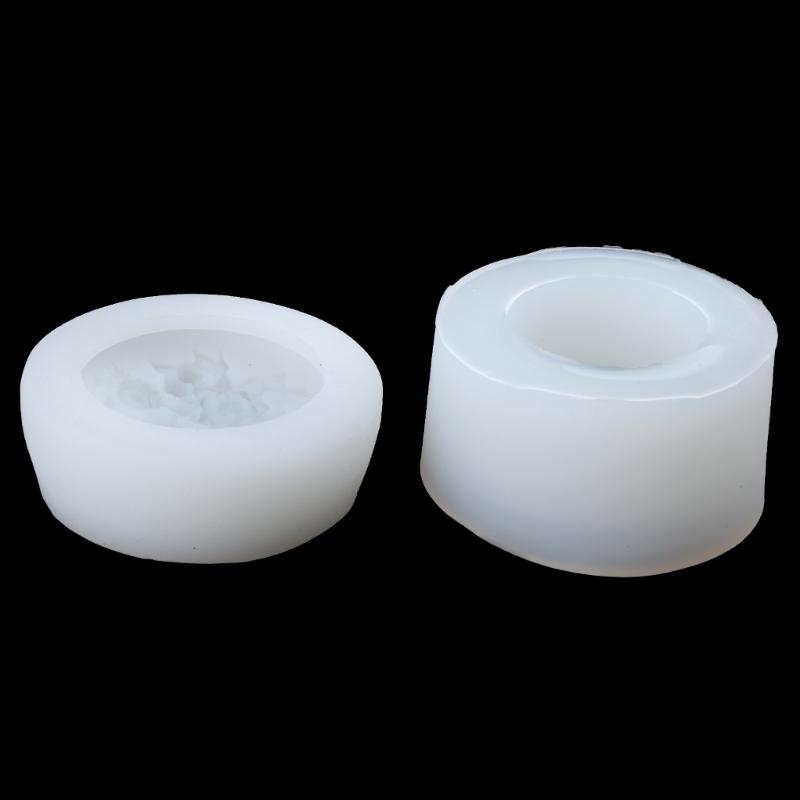 Rose Bottle Dripping Glues Mold Gypsum Ornaments Aromatherapys Candle Holder 3D Flowers Rose Storage Box Silicone Mold