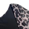 Women's Leopard Print Sheer Mesh Long Sleeve Bodycon Mini Dress