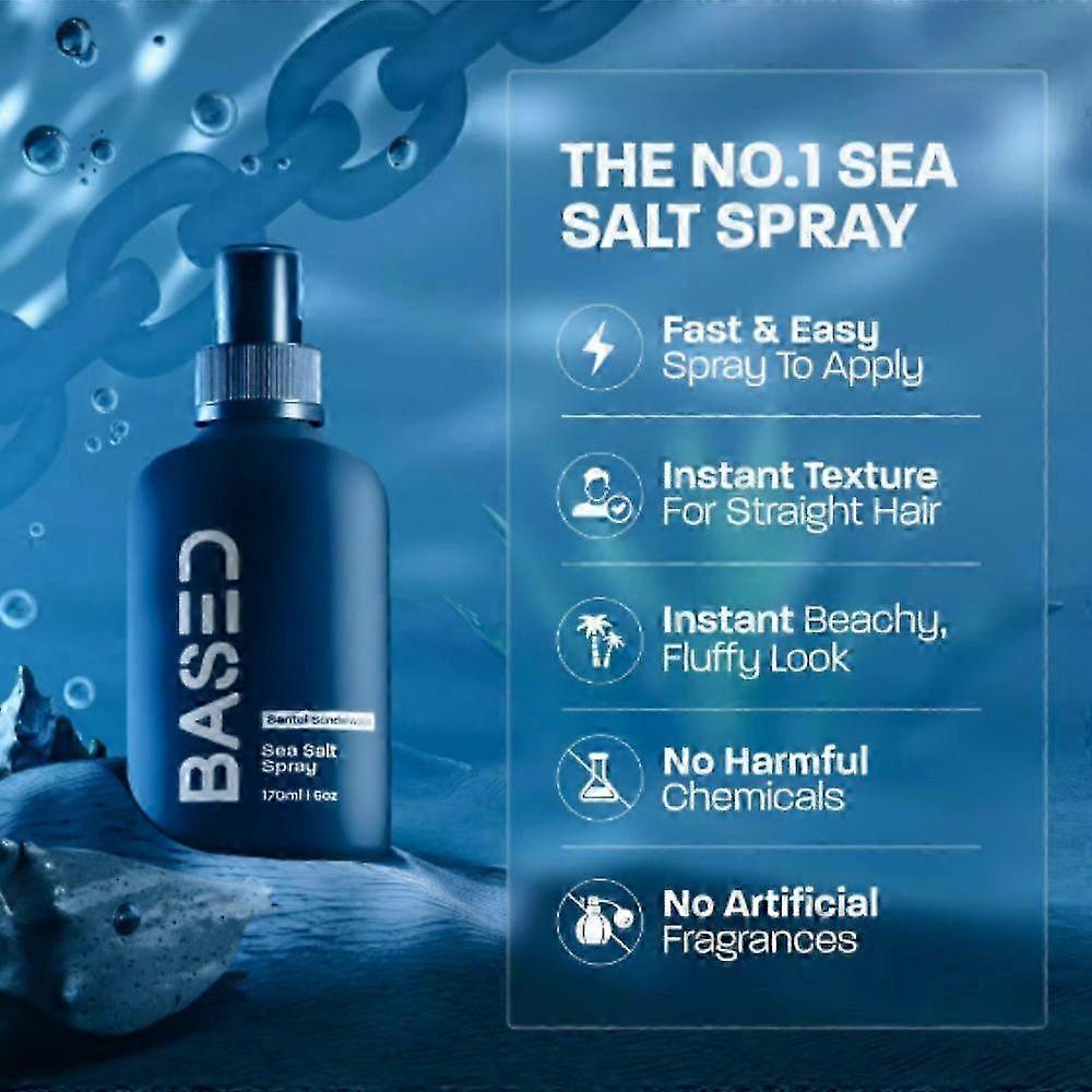 2025 Sea Salt Spray for Volumizing Hair, 170ml Texturizing & Strengthening Spray with Vitamin B5 & Seaweed